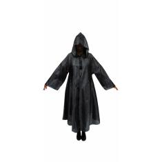 Fantasia Halloween Capa da Morte com Capuz Mago Pânico Adulto