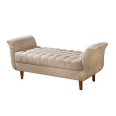 Divan Barcelona 1,50 Linho Bege Claro Grupo 1- 1/24 - Atraente Móveis - Cor: Bege