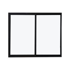 Janela de Alumínio 80x100cm 2 Folhas Fortline Atlântica Preto