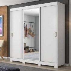 Guarda-Roupa Casal 2 Espelhos 3 Portas de Correr 4 Gavetas - Notável M