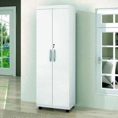 Armário Roma Multiuso 2 Portas 6 Prateleiras Benetil Móveis Branco