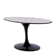 Base Mesa Saarinen Tulip Jantar Oval - Preta