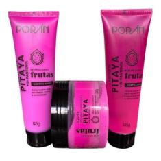 Linha Completa Frutas Porán Sabonete+ Hidratante+ Esfoliante Corpo e R