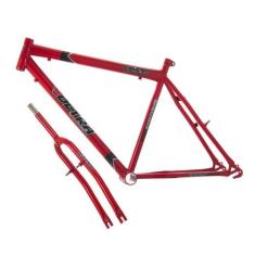 Quadro de Bicicleta Aro 26 Ultra Bikes em Aço Carbono com Garfo, Verme