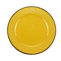 PRATO SOBREMESA PORCELANA DROPS AMARELO 20cm