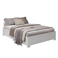 Cama Box Base Casal Para Colchão De Até 1,38m Desmontável Aruba Branco Dobuê Branco