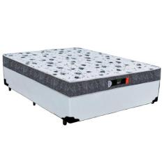 Cama Box Casal + Colchão Ortopédico Resistente Pró D28 Colchões 138x18