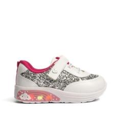 Tênis Infantil Molekinha com Glitter e Led Branco-Feminino