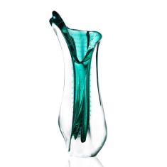 Vaso Em Cristal Murano Esmeralda  São Marcos
