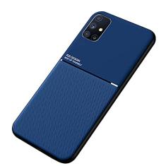 Kepuch Mowen Case Capas Placa de Metal Embutida para Samsung Galaxy M51 - Azul