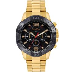 Relógio CONDOR masculino cronógrafo dourado COVD54AY/4P