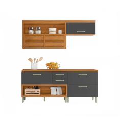 Cozinha Modulada 3 Peças Ripado Nesher Princesa Mdf