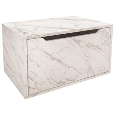 Balcao Gabinete 60 cm 1 Porta Basculante BN3646 Marmore Branco Tecno Mobili