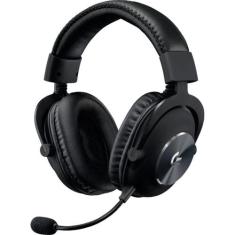 Headset Gamer Sem Fio Logitech G Pro X (981-000817), preto