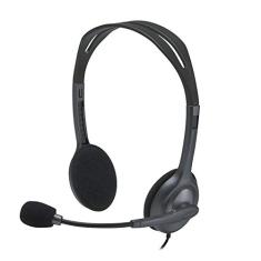 Headset com fio Logitech H111 com Microfone com Redução de Ruído e Conexão 3,5mm