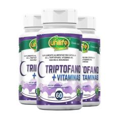 Kit 3 L-Triptofano + Vitaminas Da Unilife - 60 Cápsulas