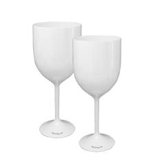 Kit 2 Taças Vinho Brancas Acrílico Ps KrystalON