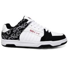 Tenis de Skate Masculino Six Dover Estilo Conforte e Durabilidade Profissional Branco