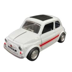 Power Toys TECH - Miniatura MINICOOPER : Carrinho de Ferro com Portas que Abrem e Pneus de Borracha 1:32 (Amarelo/Branco)