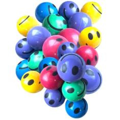 kit 70un Mini Bola Plastico Vinil Dente De Leite Criança - Fini