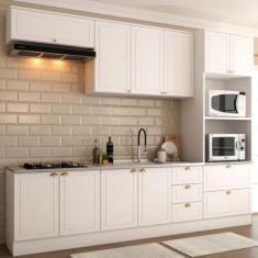 Cozinha Completa Orlando 10 Portas 5 Gavetas 100% Mdf Americana Branco