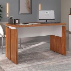 Mesa para Escritório Operacional Freijó/Branco - Artany Móveis, Branco
