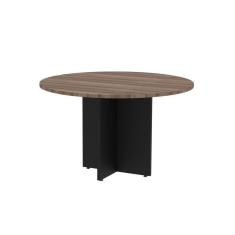 Mesa Reunião Redonda Mrr1100p25pp Walnut/Preto