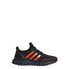 adidas Tênis de corrida unissex infantil Ultraboost 5.0 Alphaskin, Verde sombra/laranja impacto/Core Blac, 5.5 Big Kid