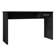 Mesa para Escritório Home Office com Gaveta Emma Preto Texturizado G47