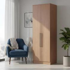 Guarda Roupa Modulado 2 Portas Requinte 100% MDF Marrom/Macadâmia - Mó