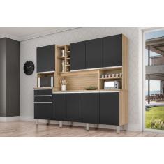 Cozinha Barcelona Nature Preto - Csa Móveis