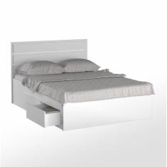 Cama de Casal Queen com Cabeceira 167cm 4 Gavetas Dreams F04 Branco - 