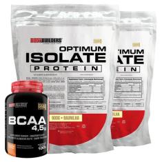 Kit 2 Optimum Isolate Whey Protein 900G+ Bcaa 100G - Bodybuilders
