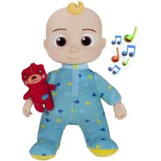 Boneco CoComelon ial Hora de Dormir musical Boneco JJ, Corpo de pelúcia macio – Pressione a barriga e JJ canta clipes de `Yes, Yes, Bedtime Song`, – I