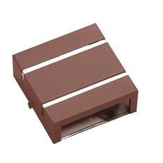 Arandela Externa De Parede 2 Focos E 2 Frisos Marrom Ar1112