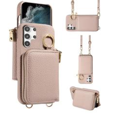 Furiet Capa carteira para Samsung Galaxy S22 Ultra 5G com alça de ombro e fivela de anel, bolsa de órgão flip de couro PU de luxo, suporte de cartão, capa de telefone para S22ultra 22S S 22 S22ultra5g