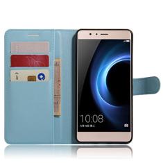 Capa carteira para Huawei Honor V8, capa carteira flip de couro PU premium com compartimento para cartão, suporte e fecho magnético [capa interna à prova de choque de TPU] Compatível com Huawei Honor