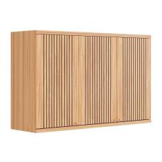 Armário de Cozinha Modulado Sauvignon c/ 3 Portas Frisada 120cm Amendoa - Ronipa