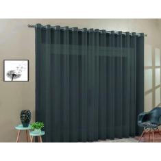Cortina Voil Quarto ou Sala 6,00x2,80 Ilhós Cromado