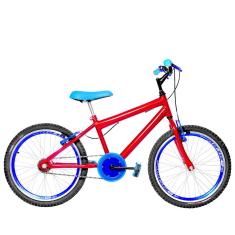 Bicicleta Infantil Masculina Aro 20 Aero Cor Vermelha E Azul