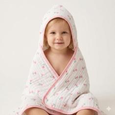 Toalha de Banho Toalhão Bebe Criança Grande RN Soft Capuz de Fralda 10