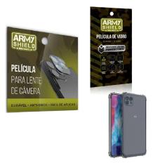 Kit Película De Câmera E Tela Moto G50 5G + Capa Anti Shock