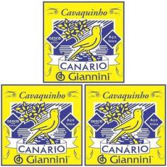 Kit 3 Encordoamento Giannini Para Cavaquinho Canário Aço