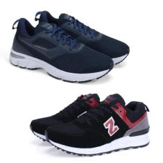 Kit 2 Pares Tênis Masculino Esportivo Cadarço Macio Fitness - Vorax, 4