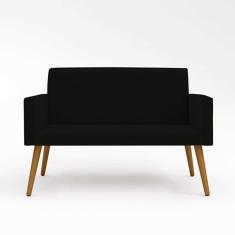 Sofá Namoradeira 2 Lugares preto