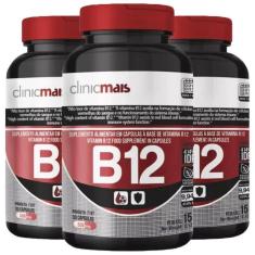 Vitamina B12 30 Cápsulas De 500Mg Kit Com 3