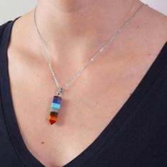 Colar Sete Chakras Atrai Sorte, Proteção e Equilíbrio 50 cm