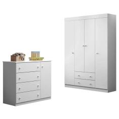 Jogo de Quarto Infantil Helena com Guarda Roupa e Cômoda - Phoenix Baby