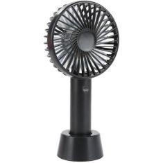 Ventilador Portátil Recarregável 3 Velocidades - Preto