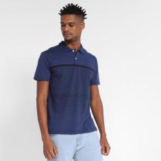 Camisa Polo Ultimato Listras Masculina, Azul, P